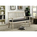 Georgia Antique White/Gray Love Seat Bench - Furniture Stars (Chicago, IL)