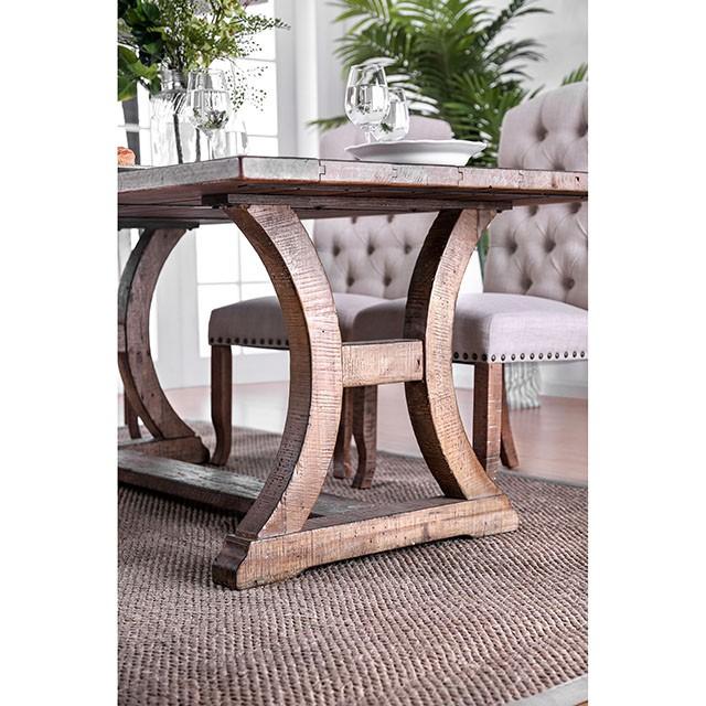 GIANNA Rustic Oak 77" Dining Table - Furniture Stars (Chicago, IL)