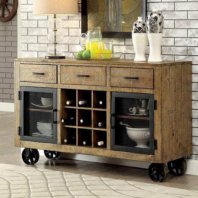 GIANNA Rustic Pine 96" Dining Table - Furniture Stars (Chicago, IL)