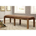 GIANNA Rustic Pine Fabric Bench - Furniture Stars (Chicago, IL)