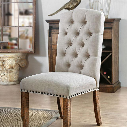 Gianna Rustic Pine/Ivory Side Chair (2/CTN) - Furniture Stars (Chicago, IL)