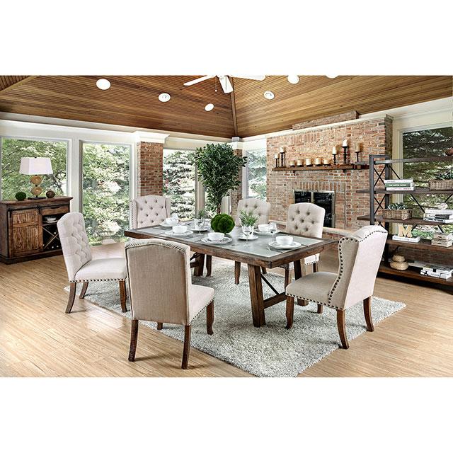 Gianna Rustic Pine/Ivory Side Chair (2/CTN) - Furniture Stars (Chicago, IL)