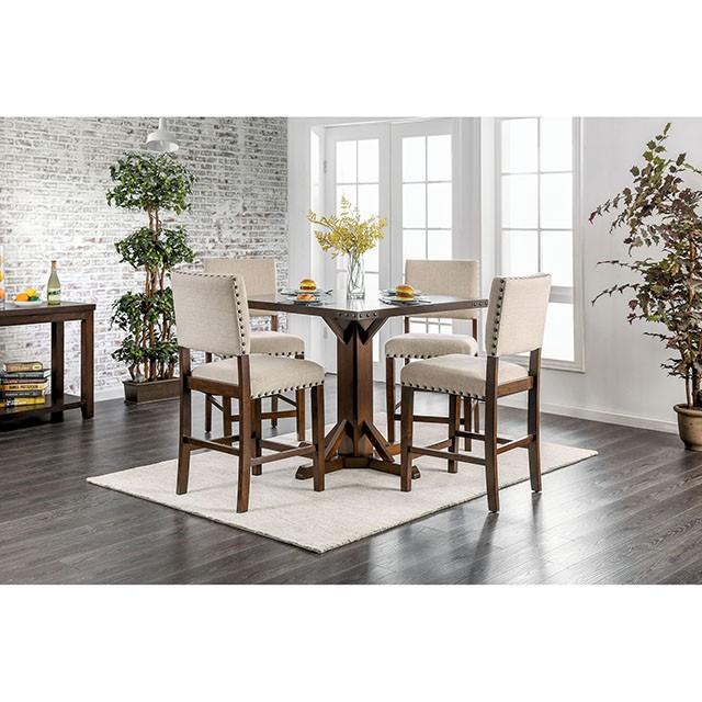GLENBROOK Brown Cherry Counter Ht. Table - Furniture Stars (Chicago, IL)