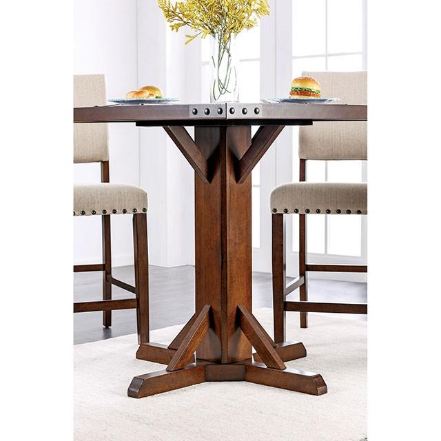 GLENBROOK Brown Cherry Counter Ht. Table - Furniture Stars (Chicago, IL)