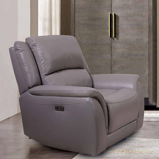 GORGIUS Power Recliner, Light Gray - Furniture Stars (Chicago, IL)
