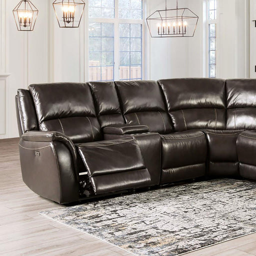 GORGIUS Power Sectional, Espresso - Furniture Stars (Chicago, IL)