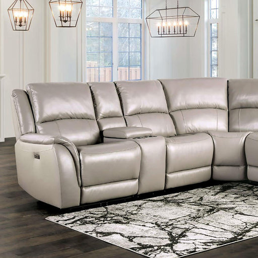 GORGIUS Power Sectional, Light Gray - Furniture Stars (Chicago, IL)