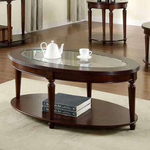 Granvia Dark Cherry Coffee Table - Furniture Stars (Chicago, IL)
