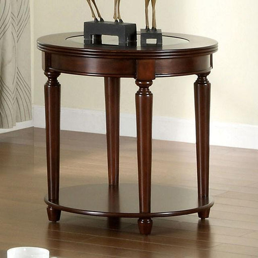 Granvia Dark Cherry End Table - Furniture Stars (Chicago, IL)