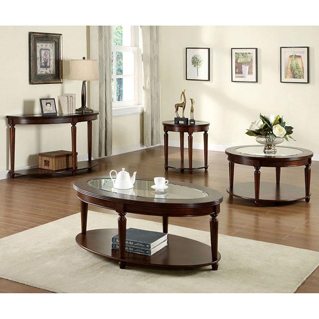 Granvia Dark Cherry End Table - Furniture Stars (Chicago, IL)
