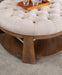 GUIS Round Coffee Table, Beige - Furniture Stars (Chicago, IL)