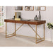 Halstein Light Walnut/Gold Desk - Furniture Stars (Chicago, IL)