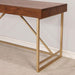Halstein Light Walnut/Gold Desk - Furniture Stars (Chicago, IL)