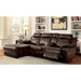 Hardy Brown Sectional w/ Console, Brown - Furniture Stars (Chicago, IL)
