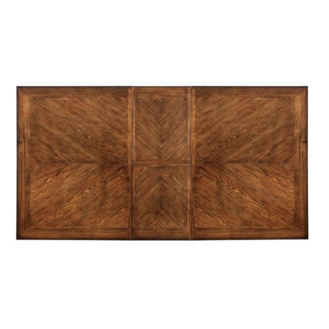 HARRISBURG Vintage White/Dark Oak Dining Table w/ 18" Butterfly Leaf - Furniture Stars (Chicago, IL)