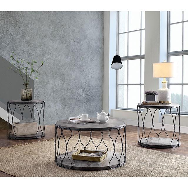 Hawdon Gray End Table - Furniture Stars (Chicago, IL)