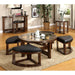 Crystal Cove II Dark Walnut Round Coffee Table w/ 4 Stools - Furniture Stars (Chicago, IL)