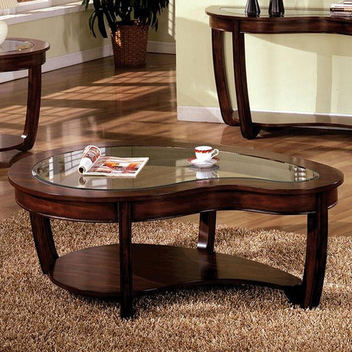 Crystal Falls Dark Cherry Coffee Table - Furniture Stars (Chicago, IL)