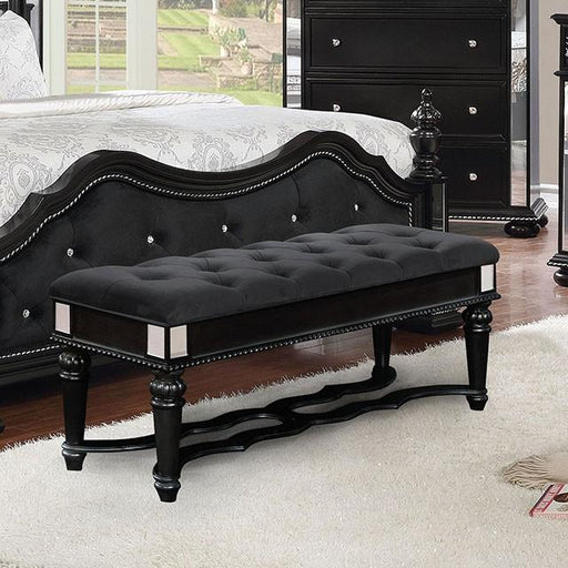 Azha Black Bench - Furniture Stars (Chicago, IL)