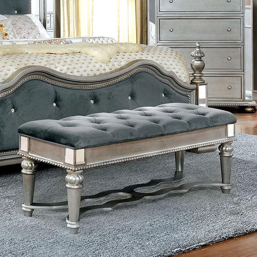 Azha Silver/Gray Bench - Furniture Stars (Chicago, IL)
