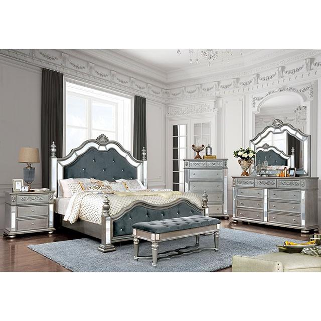 Azha Silver/Gray Bench - Furniture Stars (Chicago, IL)