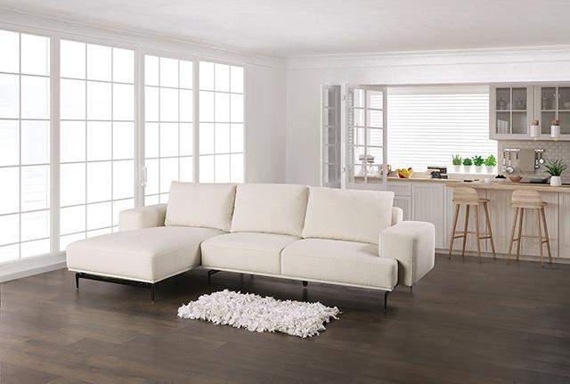 Baerum Sectional, Left & Right Chaise Beige & Gray - Furniture Stars (Chicago, IL)