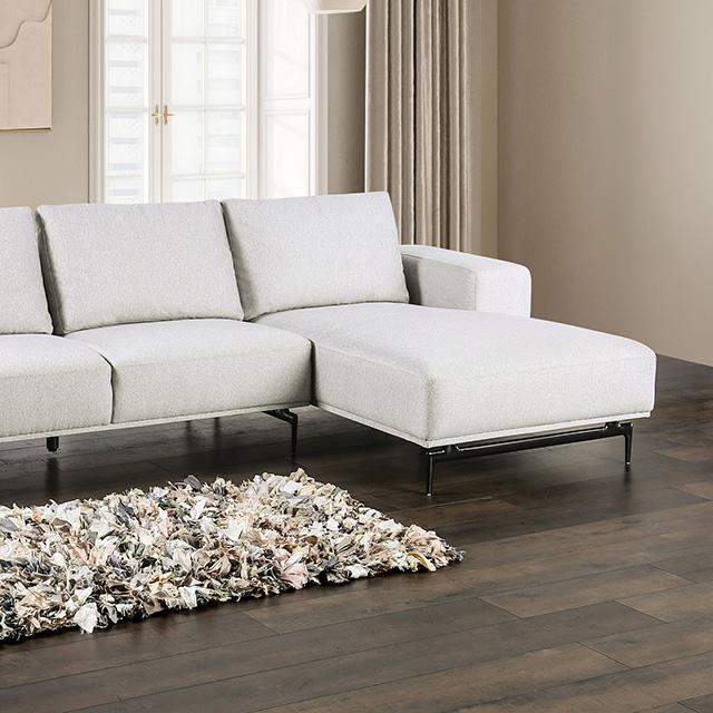 Baerum Sectional, Left & Right Chaise Beige & Gray - Furniture Stars (Chicago, IL)