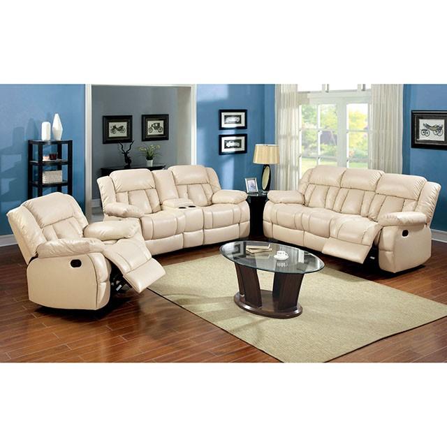 Barbado Ivory Sofa w/ 2 Recliners - Furniture Stars (Chicago, IL)