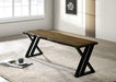 BARBARY Bench, Black/Dark Oak - Furniture Stars (Chicago, IL)