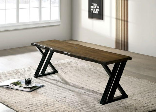 BARBARY Bench, Black/Dark Oak - Furniture Stars (Chicago, IL)