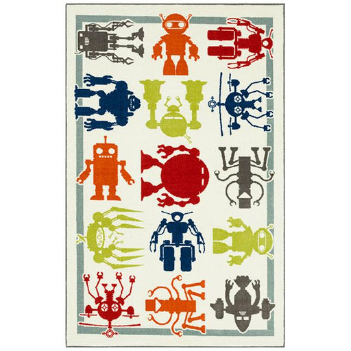 BARON 5' X 8', Area Rug, Robots, Multi/Ivory - Furniture Stars (Chicago, IL)
