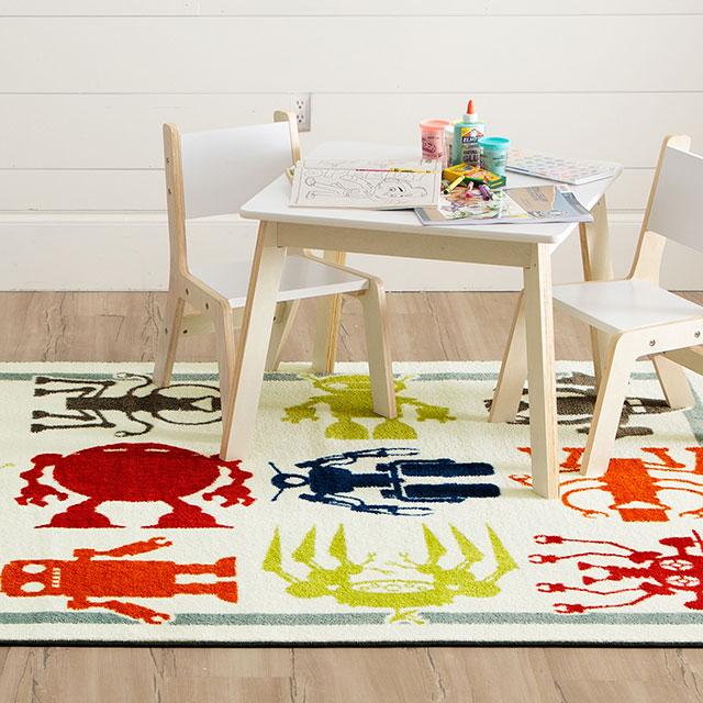 BARON 5' X 8', Area Rug, Robots, Multi/Ivory - Furniture Stars (Chicago, IL)