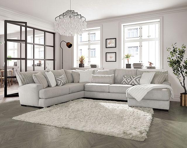HERMISTON Sectional, Gray - Furniture Stars (Chicago, IL)