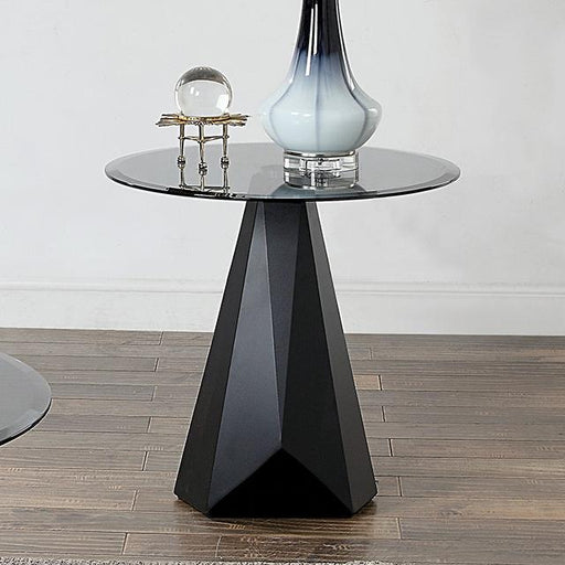 BISHOP End Table, Black/Gray - Furniture Stars (Chicago, IL)