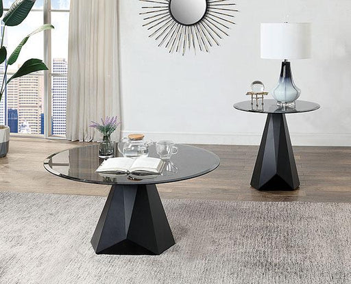 BISHOP End Table, Black/Gray - Furniture Stars (Chicago, IL)