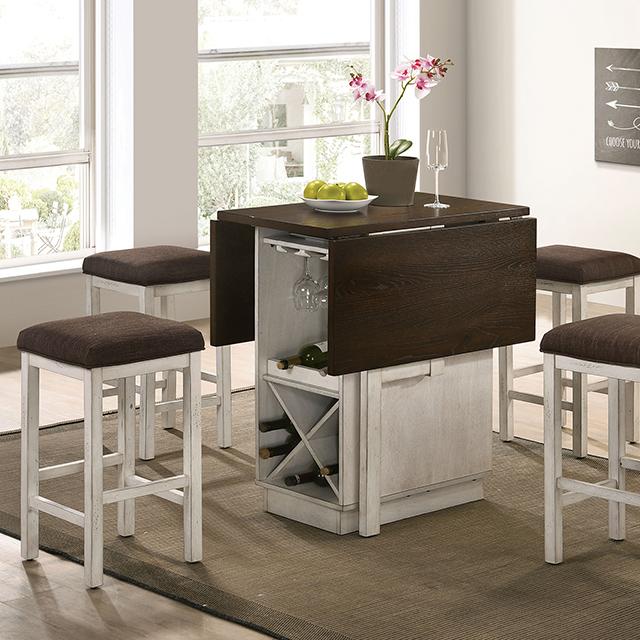 BINGHAM Counter Ht. Table w/ 2 x 15" Leaves - Furniture Stars (Chicago, IL)