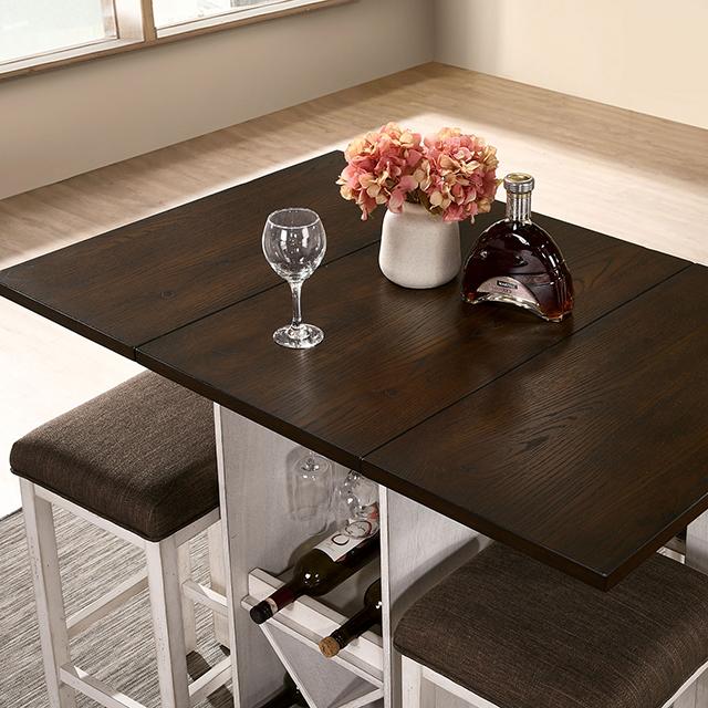 BINGHAM Counter Ht. Table w/ 2 x 15" Leaves - Furniture Stars (Chicago, IL)