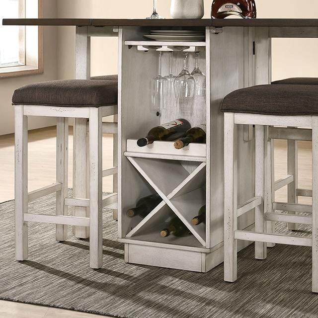 BINGHAM Counter Ht. Table w/ 2 x 15" Leaves - Furniture Stars (Chicago, IL)