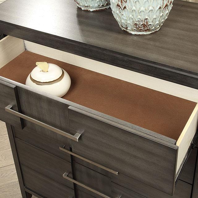 Berenice Dresser White, Gray, & Espresso - Furniture Stars (Chicago, IL)