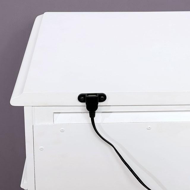 BELVA Night Stand w/ USB Outlet - Furniture Stars (Chicago, IL)