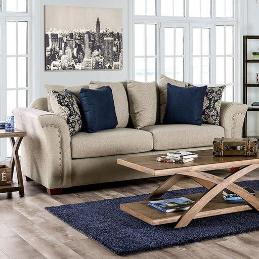 BELSIZE Sofa, Beige/Navy - Furniture Stars (Chicago, IL)