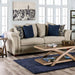 BELSIZE Sofa, Beige/Navy - Furniture Stars (Chicago, IL)