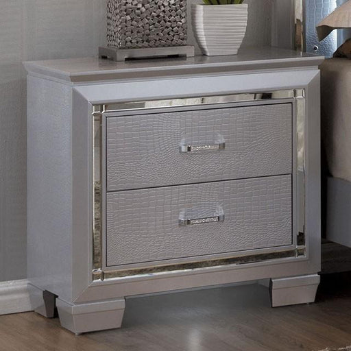 BELLANOVA Silver Night Stand - Furniture Stars (Chicago, IL)