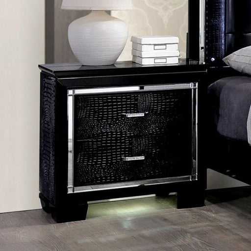 BELLANOVA Black Night Stand - Furniture Stars (Chicago, IL)