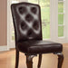 Bellagio Brown Cherry/Pattern Leatherette Side Chair (2/CTN) - Furniture Stars (Chicago, IL)