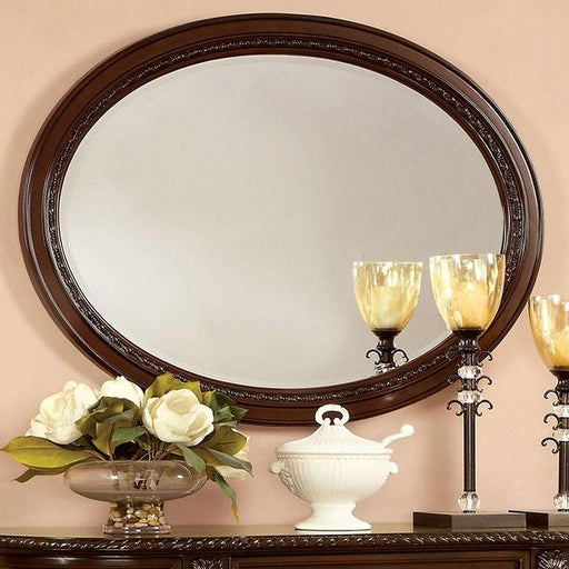 Bellagio Brown Cherry Mirror - Furniture Stars (Chicago, IL)