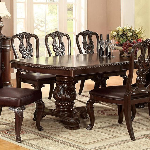 Bellagio Brown Cherry Dining Table w/ 2 Leaves - Furniture Stars (Chicago, IL)