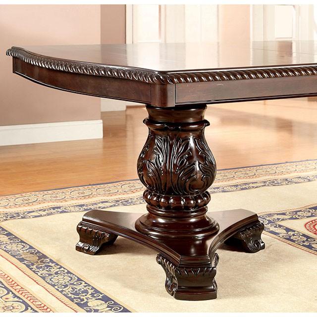 Bellagio Brown Cherry Dining Table w/ 2 Leaves - Furniture Stars (Chicago, IL)