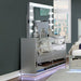 BELLADONNA Dresser w/ LED, Silver - Furniture Stars (Chicago, IL)