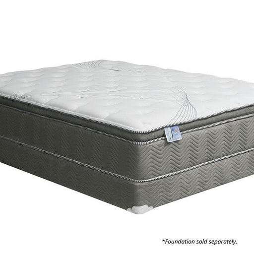 STORMIN White/Gray 13" Euro Pillow Top Mattress, Full - Furniture Stars (Chicago, IL)